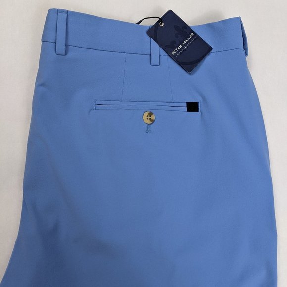 $98 Peter Millar Men`s Golf Crown Crafted Performance Shorts Size 40 Blue
